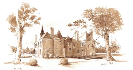 Aquarelle du Château des Lutz