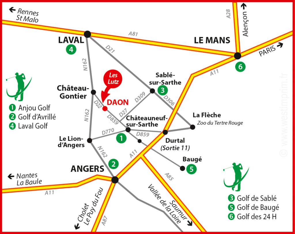 Plans des golfs à proximité